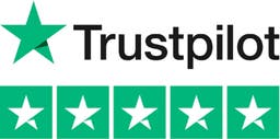 Trustpilot logo with five stars